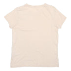 LEVI'S Womens Cream S Short Sleeve Crew Neck Logo Print T-Shirt