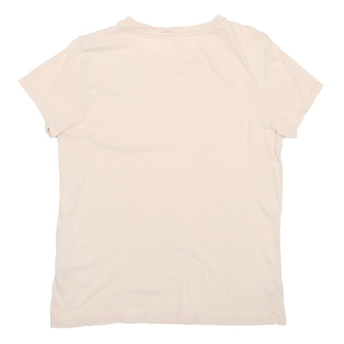 LEVI'S Womens Cream S Short Sleeve Crew Neck Logo Print T-Shirt