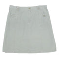 CHEROKEE Womens Grey Cotton Blend Casual Mini Skirt M Button Pockets