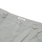 CHEROKEE Womens Grey Cotton Blend Casual Mini Skirt M Button Pockets