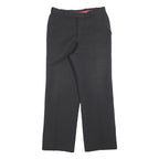 VON ARX Womens Black Regular Fit Straight Trousers W30 L30 Classic Zip Closure