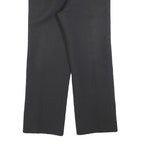 VON ARX Womens Black Regular Fit Straight Trousers W30 L30 Classic Zip Closure