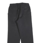 VON ARX Womens Black Regular Fit Straight Trousers W30 L30 Classic Zip Closure