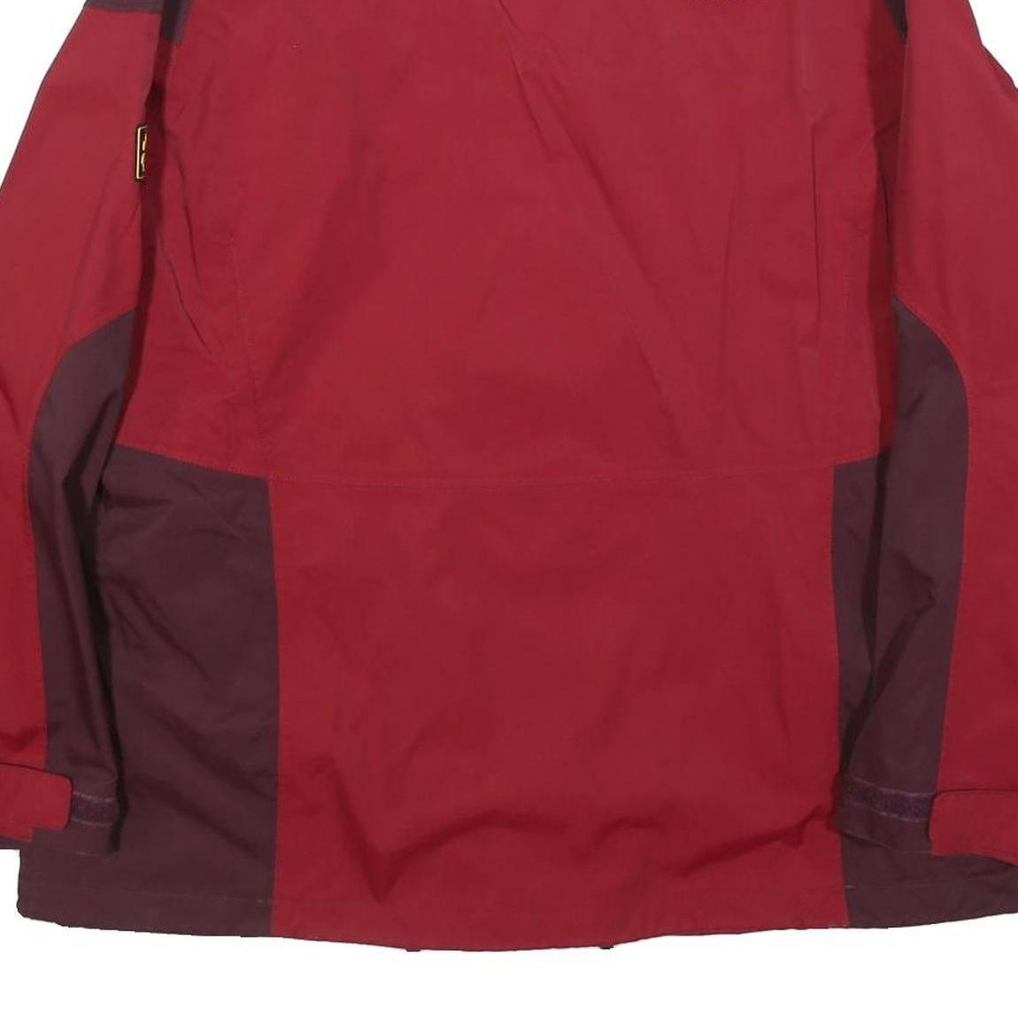 JACK WOLFSKIN Womens Red & Burgundy Outdoor Jacket L Polyester Blend Zip