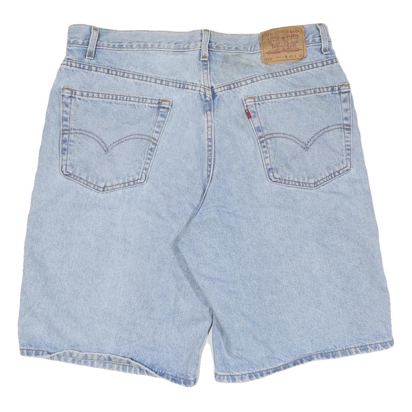 LEVI'S Mens Denim Shorts Light Blue XL W40 Casual Cotton Classic Fit