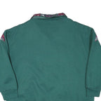 Womens Green Burgundy Floral Cotton Blend Button Jacket L Casual Vintage