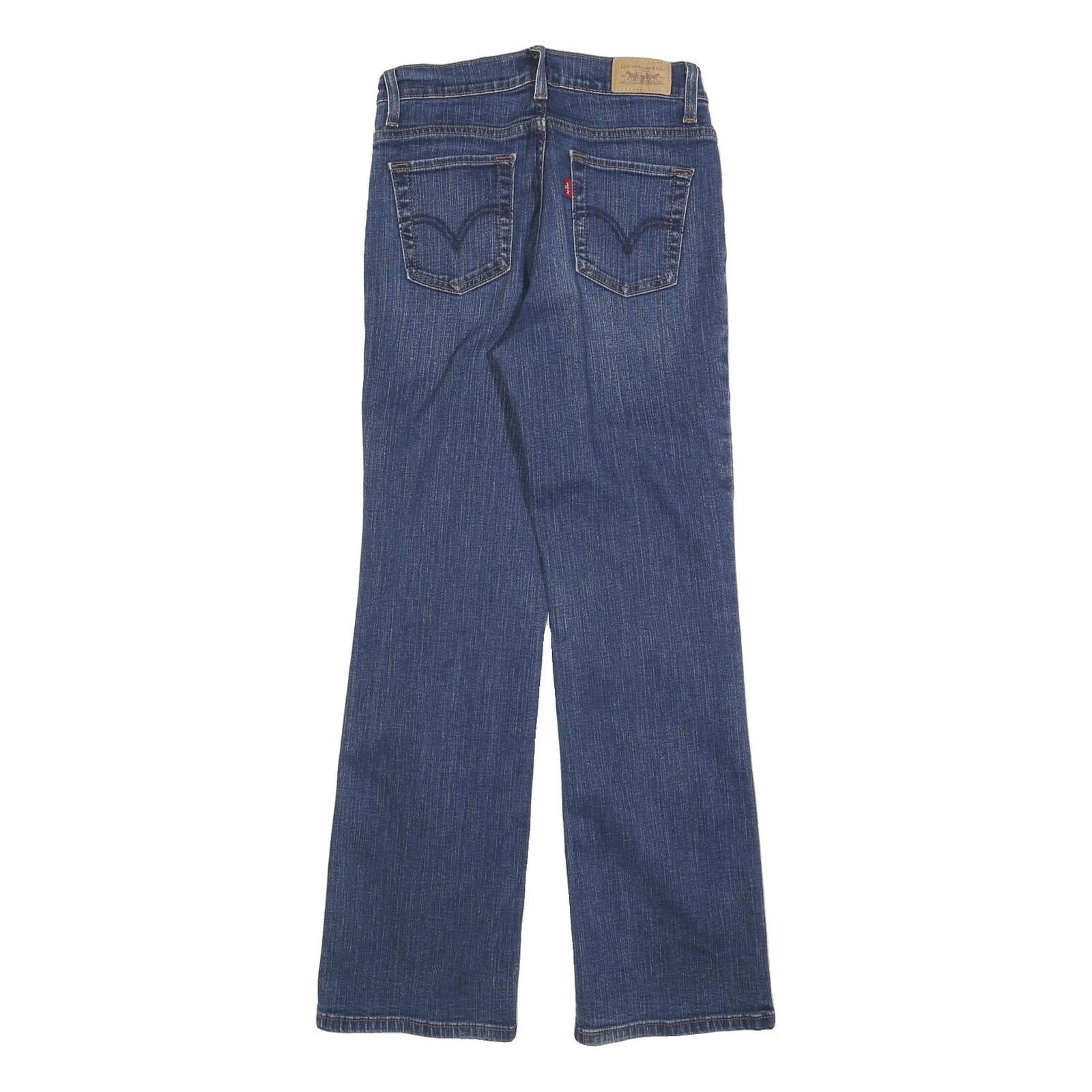 LEVI'S 512 Womens Slim Bootcut Denim Dark W26 L30 Stylish Cotton Blend Zip Jeans