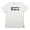LEVI'S Mens White Grey & Pink Graphic T-Shirt XL Short Sleeve Crew Neck Cotton