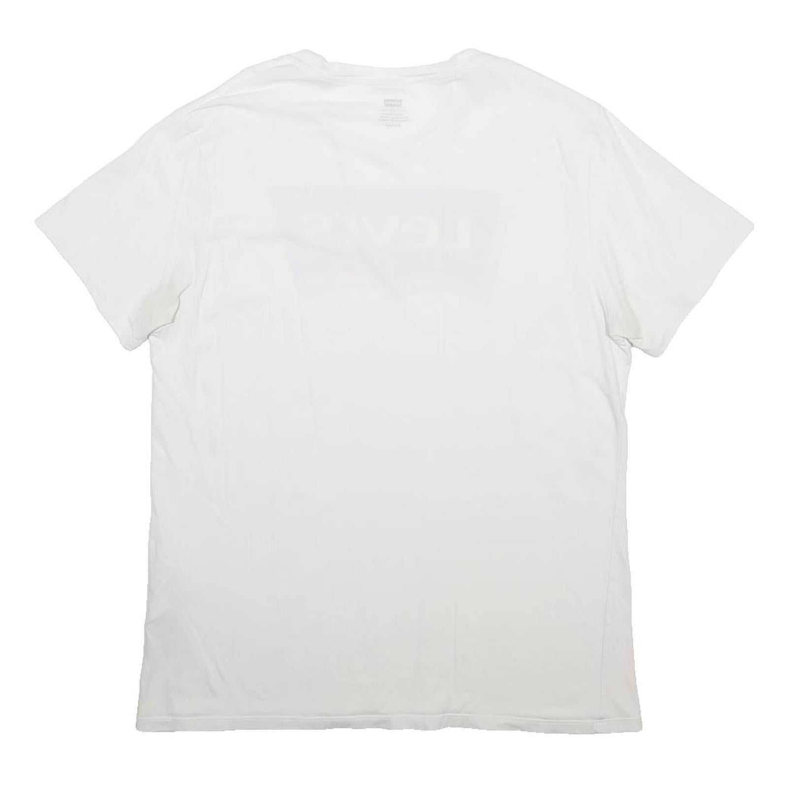 LEVI'S Mens White Grey & Pink Graphic T-Shirt XL Short Sleeve Crew Neck Cotton
