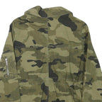 TALLY WEIJL Womens Green Camouflage Cotton Blend Jacket S Button Closure Casual