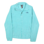THE NORTH FACE Womens Blue Fleece Jacket S Polyester Zip Outdoor Activewear