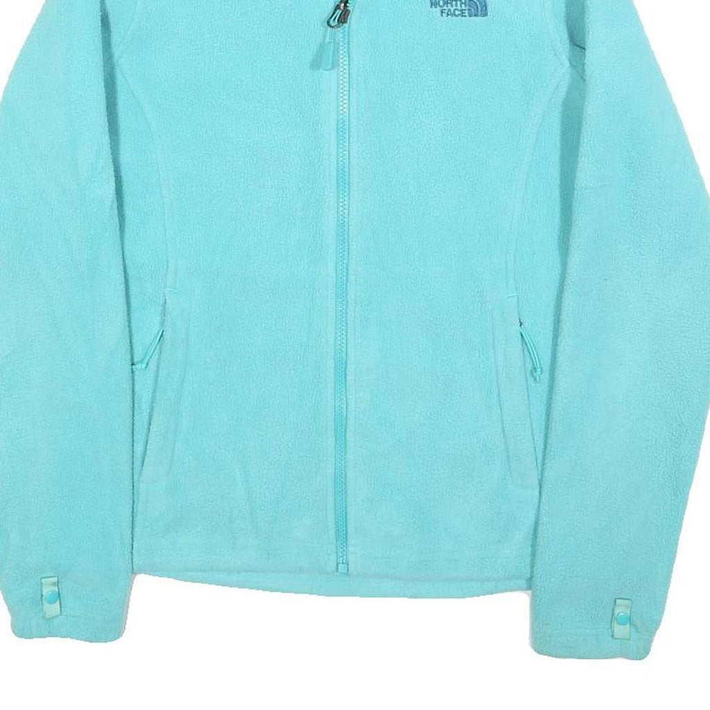 THE NORTH FACE Womens Blue Fleece Jacket S Polyester Zip Outdoor Activewear