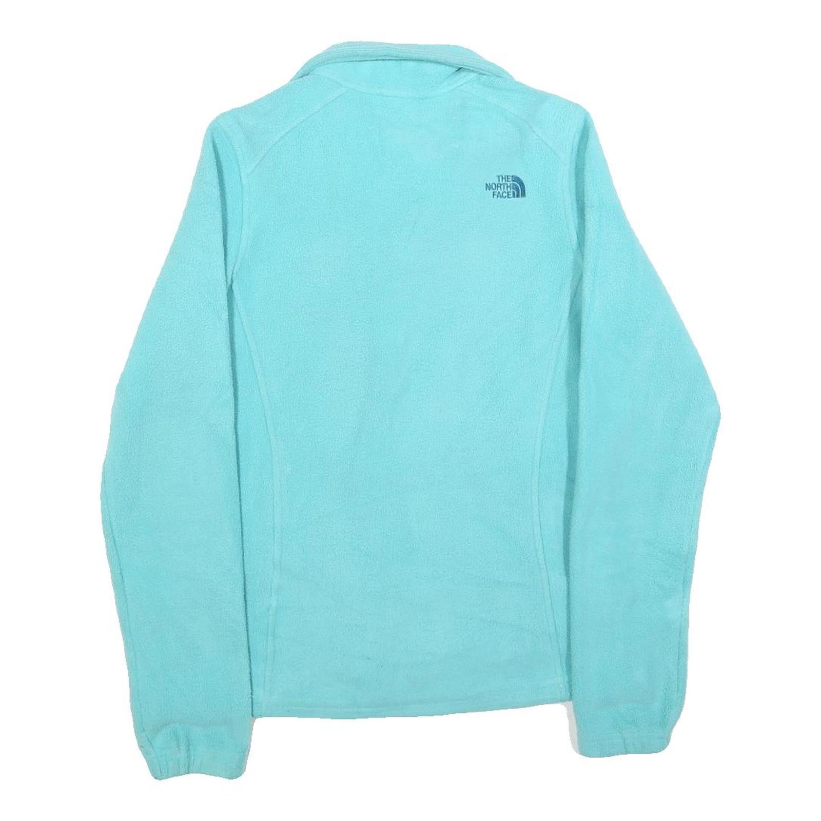 THE NORTH FACE Womens Blue Fleece Jacket S Polyester Zip Outdoor Activewear