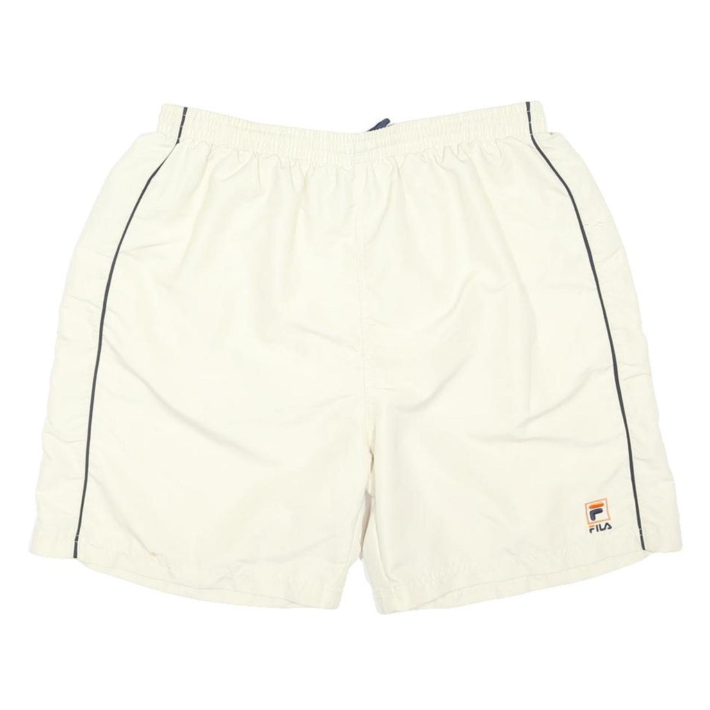 FILA Mens Swimming Shorts White Casual XL W34 Polyester Blend Sporty Design