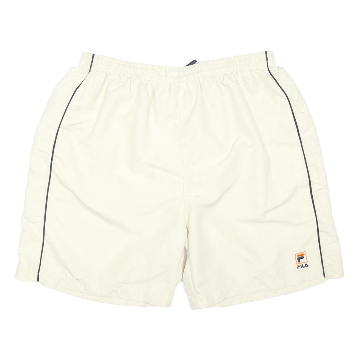 FILA Mens Swimming Shorts White Casual XL W34 Polyester Blend Sporty Design