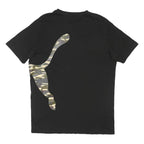 PUMA Mens Black & Camouflage Graphic T-Shirt S Short Sleeve Crew Neck Sportswear