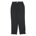 Womens Black Regular Fit Zip Trousers Polyester W26 L28 Classic Workwear