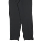 Womens Black Regular Fit Zip Trousers Polyester W26 L28 Classic Workwear