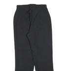 Womens Black Regular Fit Zip Trousers Polyester W26 L28 Classic Workwear