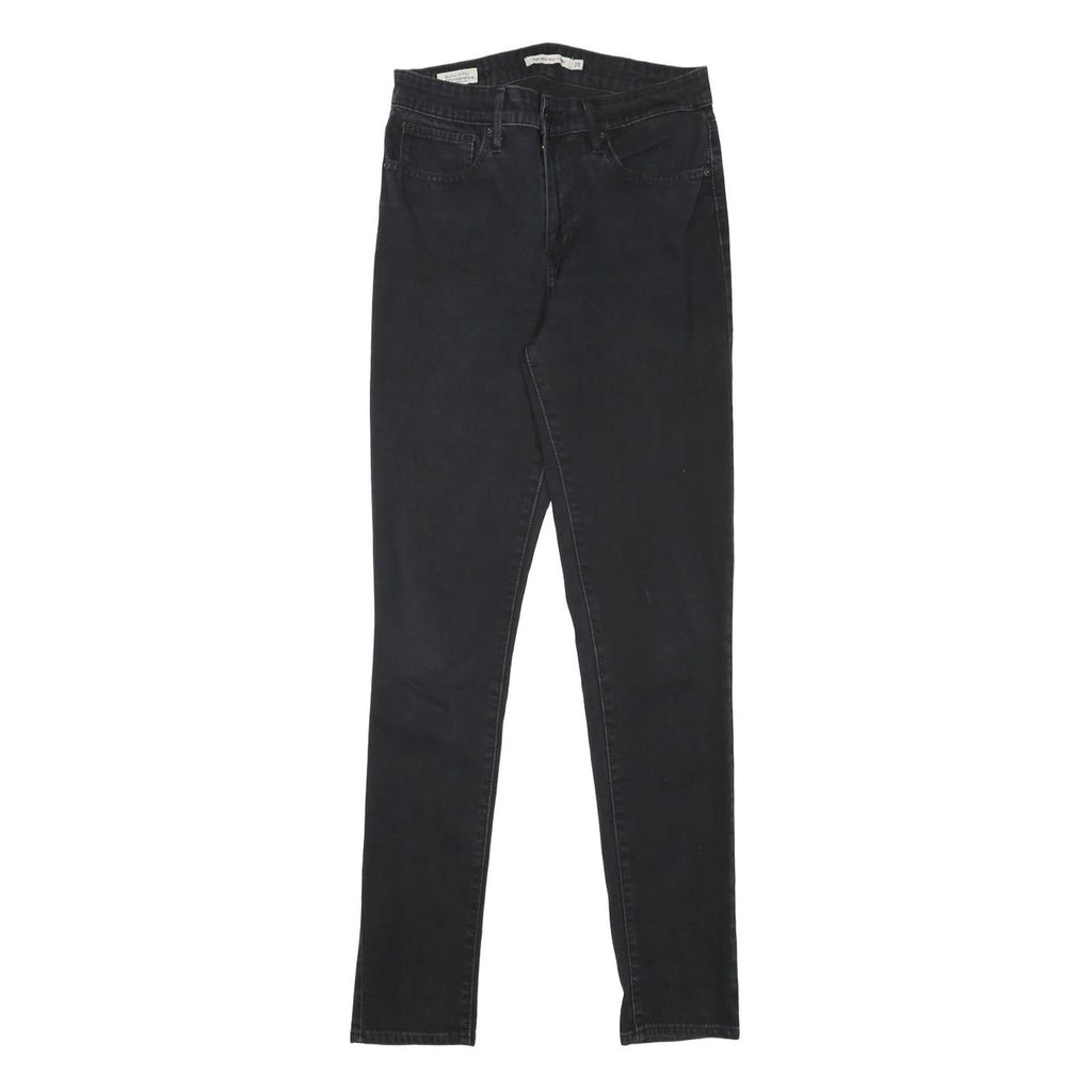 LEVI'S Womens Slim Black Denim Slim Jeans W26 L29 Classic Fit Zip Closure