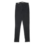 LEVI'S Womens Slim Black Denim Slim Jeans W26 L29 Classic Fit Zip Closure