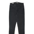 LEVI'S Womens Slim Black Denim Slim Jeans W26 L29 Classic Fit Zip Closure