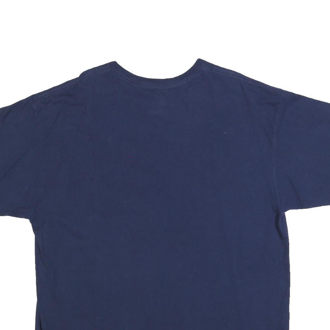 MAJESTIC Mens Navy Blue Mariners Graphic T-Shirt 2XL Short Sleeve Crew Neck