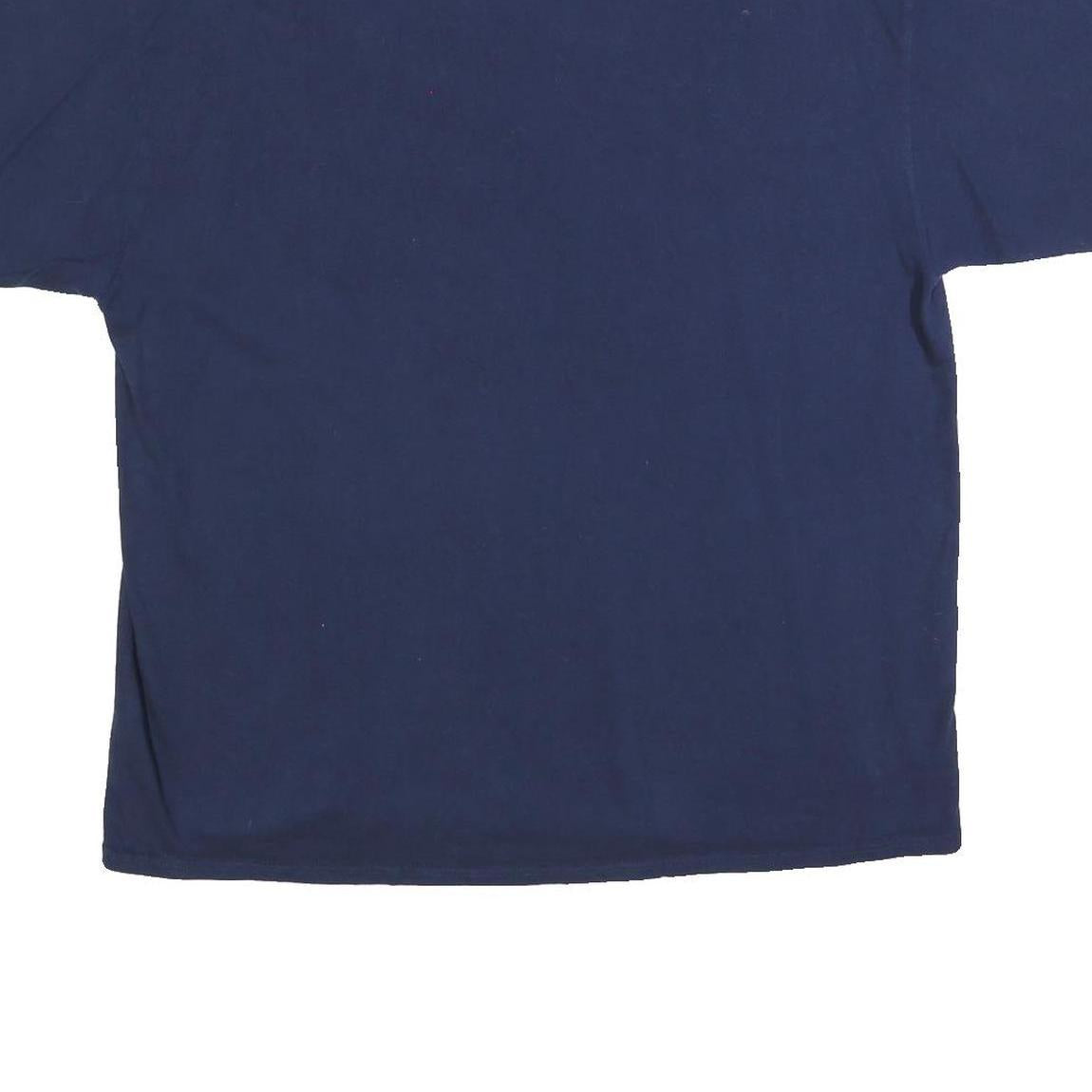 MAJESTIC Mens Navy Blue Mariners Graphic T-Shirt 2XL Short Sleeve Crew Neck