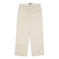 RALPH LAUREN SPORT Womens Cotton Blend Beige Relaxed Straight Trousers W32 L30
