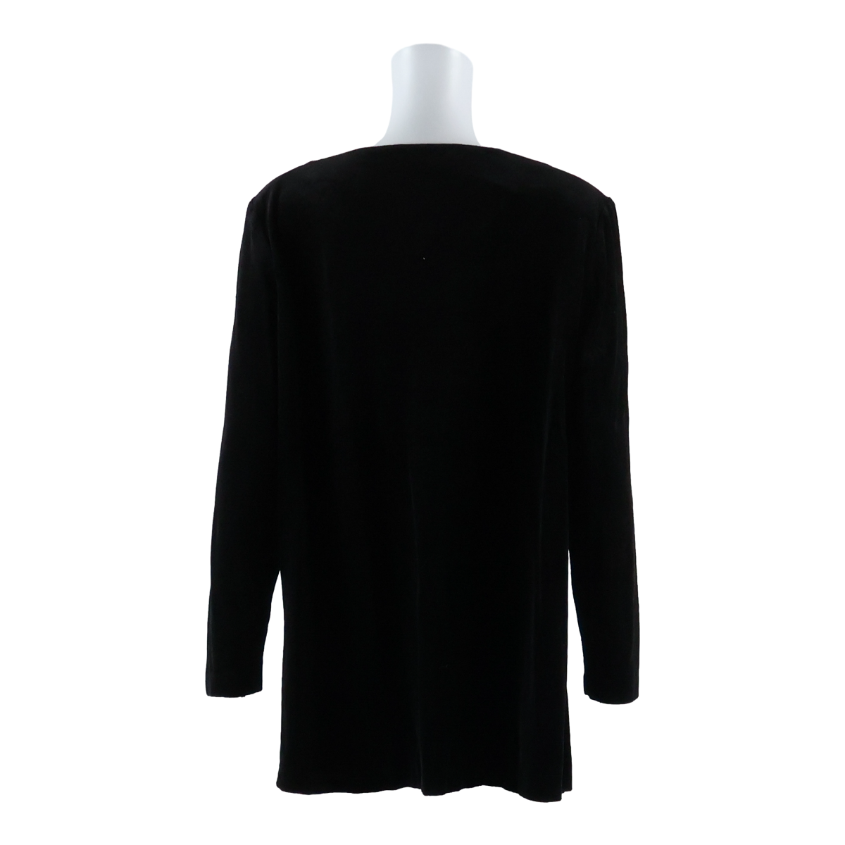 DAN HOWARD Maternity Womens Shift Dress Black Velvet Long Sleeve Short M