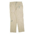 CARHARTT Mens Cotton Blend Beige Relaxed Cargo Trousers W34 L32 Durable Workwear