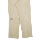 CARHARTT Mens Cotton Blend Beige Relaxed Cargo Trousers W34 L32 Durable Workwear