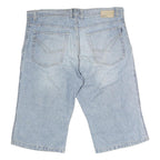 LERROS Mens Blue Denim Casual Shorts L W40 Relaxed Fit Cotton