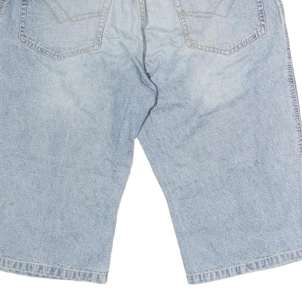 LERROS Mens Blue Denim Casual Shorts L W40 Relaxed Fit Cotton