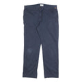 TIMBERLAND Mens Cotton Blend Navy Regular Fit Straight Leg Trousers W33 L29