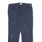 TIMBERLAND Mens Cotton Blend Navy Regular Fit Straight Leg Trousers W33 L29