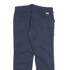 TIMBERLAND Mens Cotton Blend Navy Regular Fit Straight Leg Trousers W33 L29