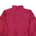 EVR Womens Red Silk Jacket 2XL Zip Classic Plain Satin Lightweight
