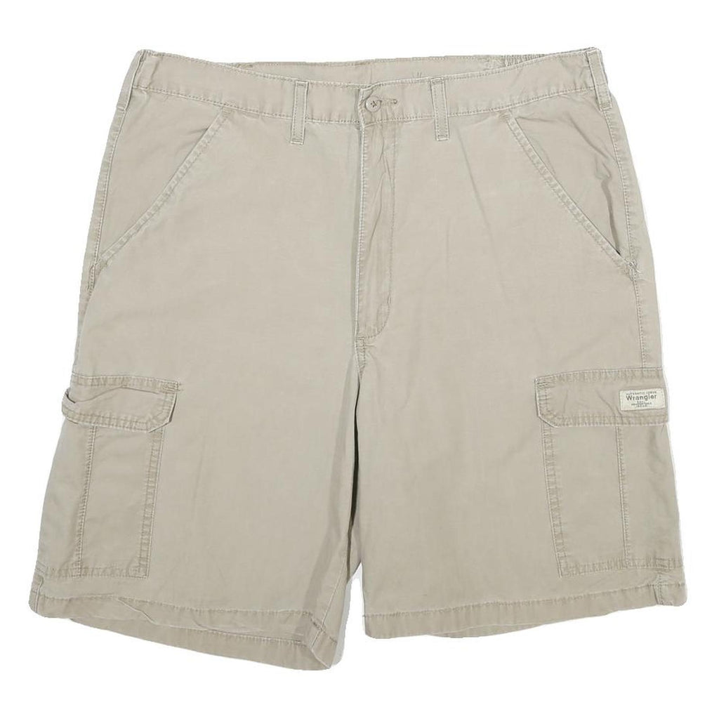 WRANGLER Mens Shorts Beige Cargo Pocket L W36 Comfortable Cotton Blend