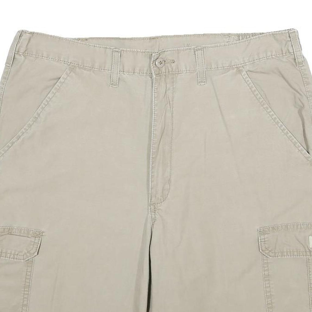 WRANGLER Mens Shorts Beige Cargo Pocket L W36 Comfortable Cotton Blend