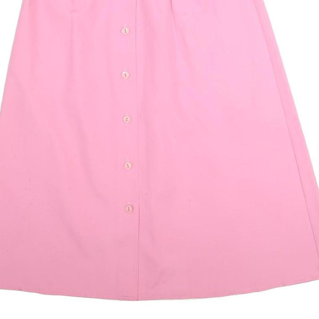 KORET Womens Pink Button Front Midi Cotton Blend Skirt Size S Elegant Summer