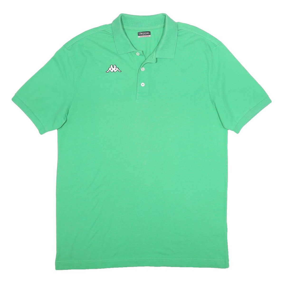 KAPPA Mens Green Polo Shirt Short Sleeve Plain 2XL Cotton Blend Casual