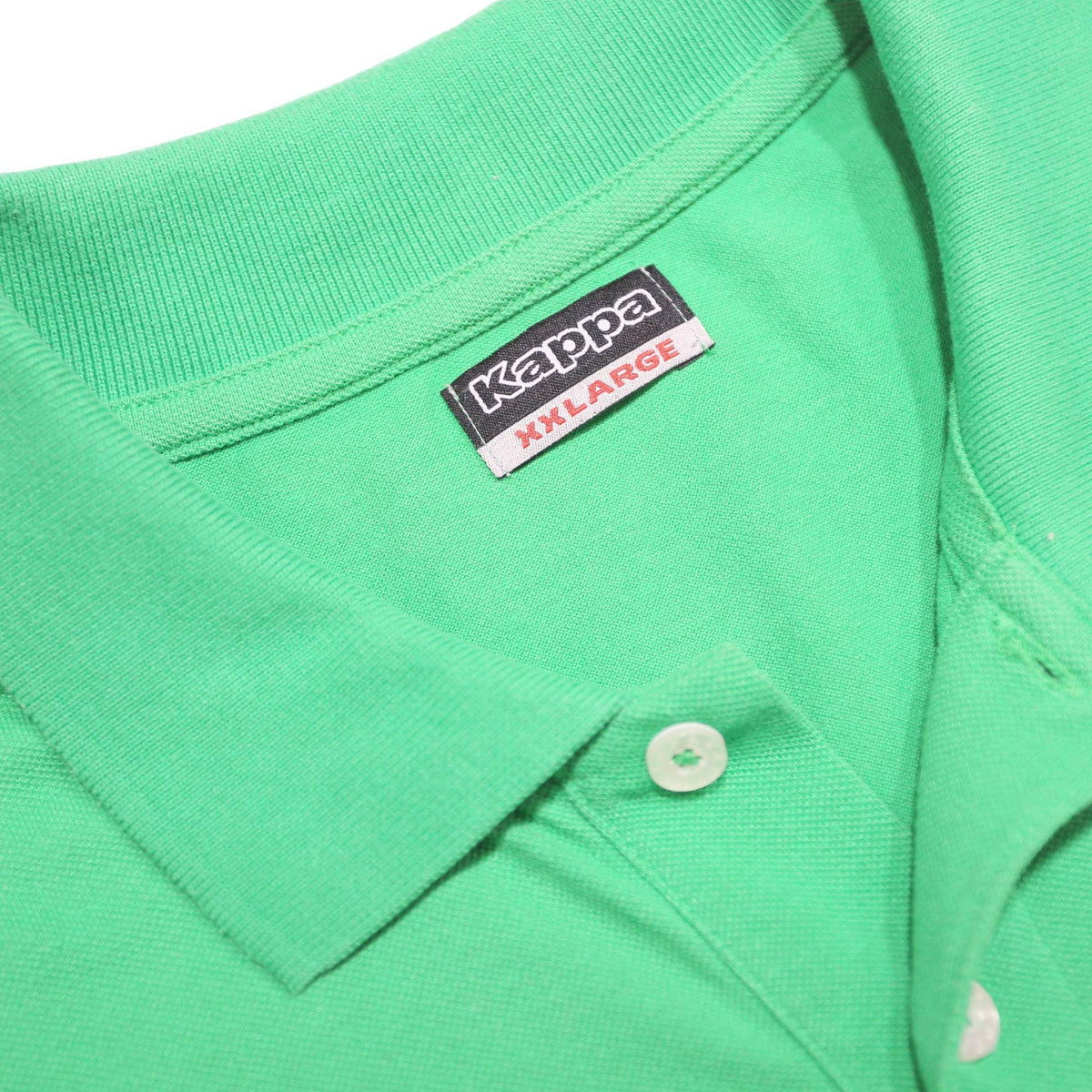 KAPPA Mens Green Polo Shirt Short Sleeve Plain 2XL Cotton Blend Casual
