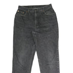 LEVI'S Mens Regular Black Denim Raw Jeans W33 L31 Classic Cotton Blend Button