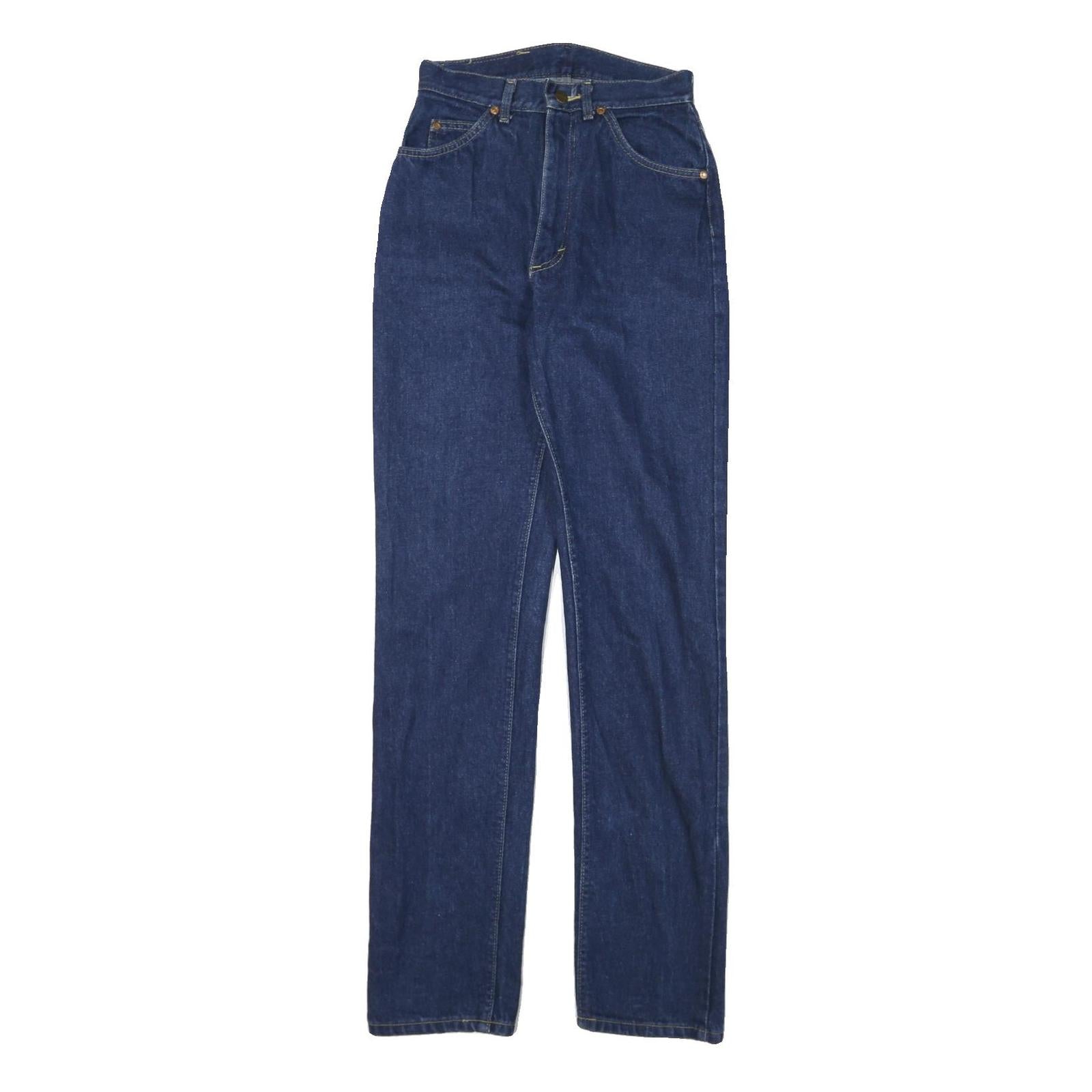 LEE Womens Regular Fit Blue Denim Jeans Cotton Blend Zip W24 L33 Classic Style