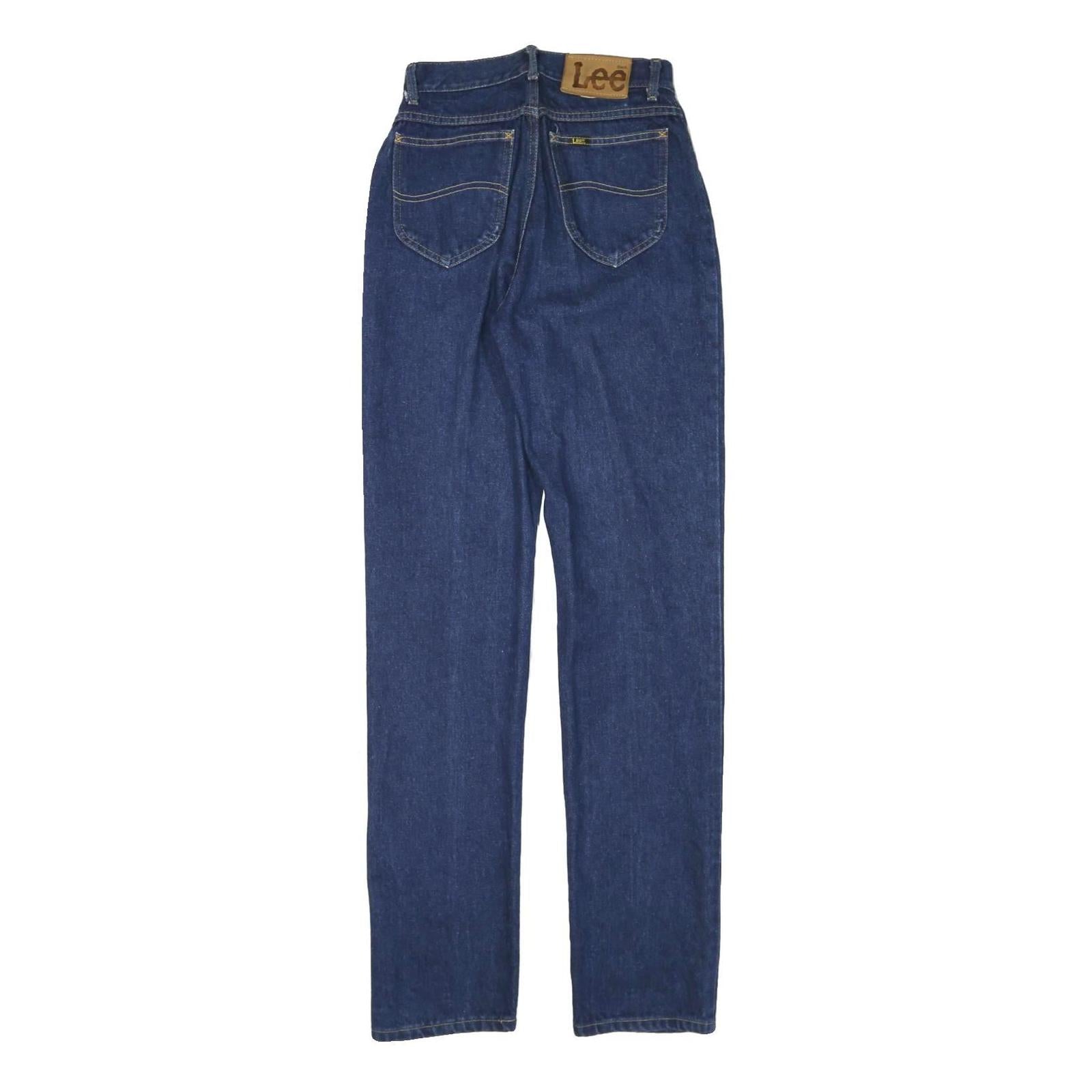 LEE Womens Regular Fit Blue Denim Jeans Cotton Blend Zip W24 L33 Classic Style