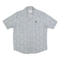 WRANGLER Mens Blue Printed Cotton Shirt M Casual Button Front Short Sleeve