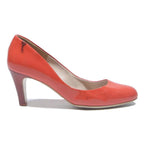 SALVATORE FERRAGAMO Womens Classic Block Heel Shoes Coral Synthetic UK 5 Elegant