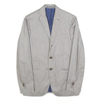 JEY COLEMAN Mens Grey Single Breasted Jacket S Woven Classic Button Closure