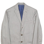 JEY COLEMAN Mens Grey Single Breasted Jacket S Woven Classic Button Closure